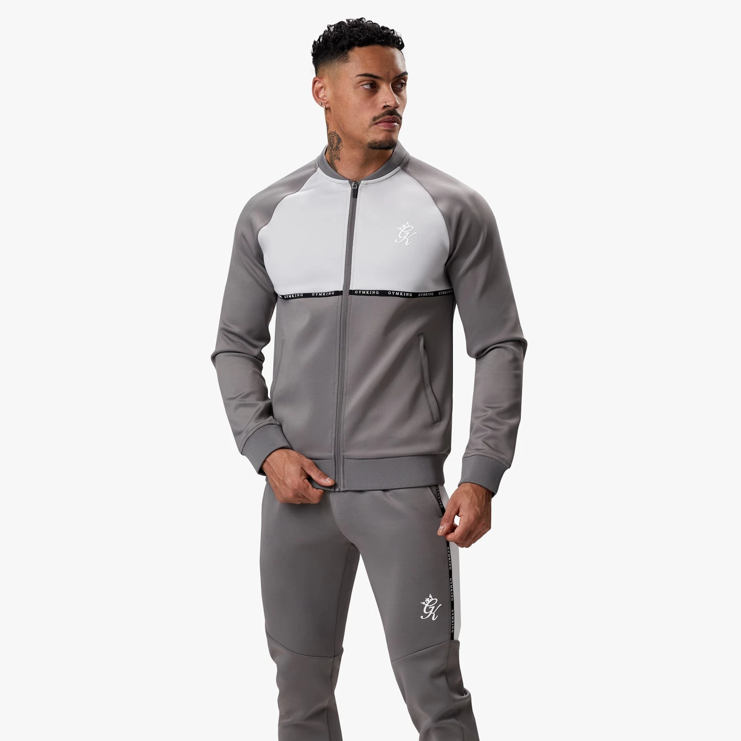 Gym King Taped Core Plus Jacket - Steel/Silver Grey 4 Gym King Taped Core Plus Jacket - Steel/Silver Grey - Image 2