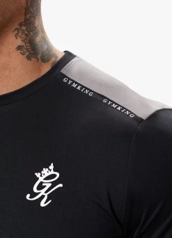 Gym King Taped Core Plus Tee - Black -Fit Wear Shop TAPEDCOREPLUSTEE SHORT BLACKSST B2CW3SHR B2CW8 21