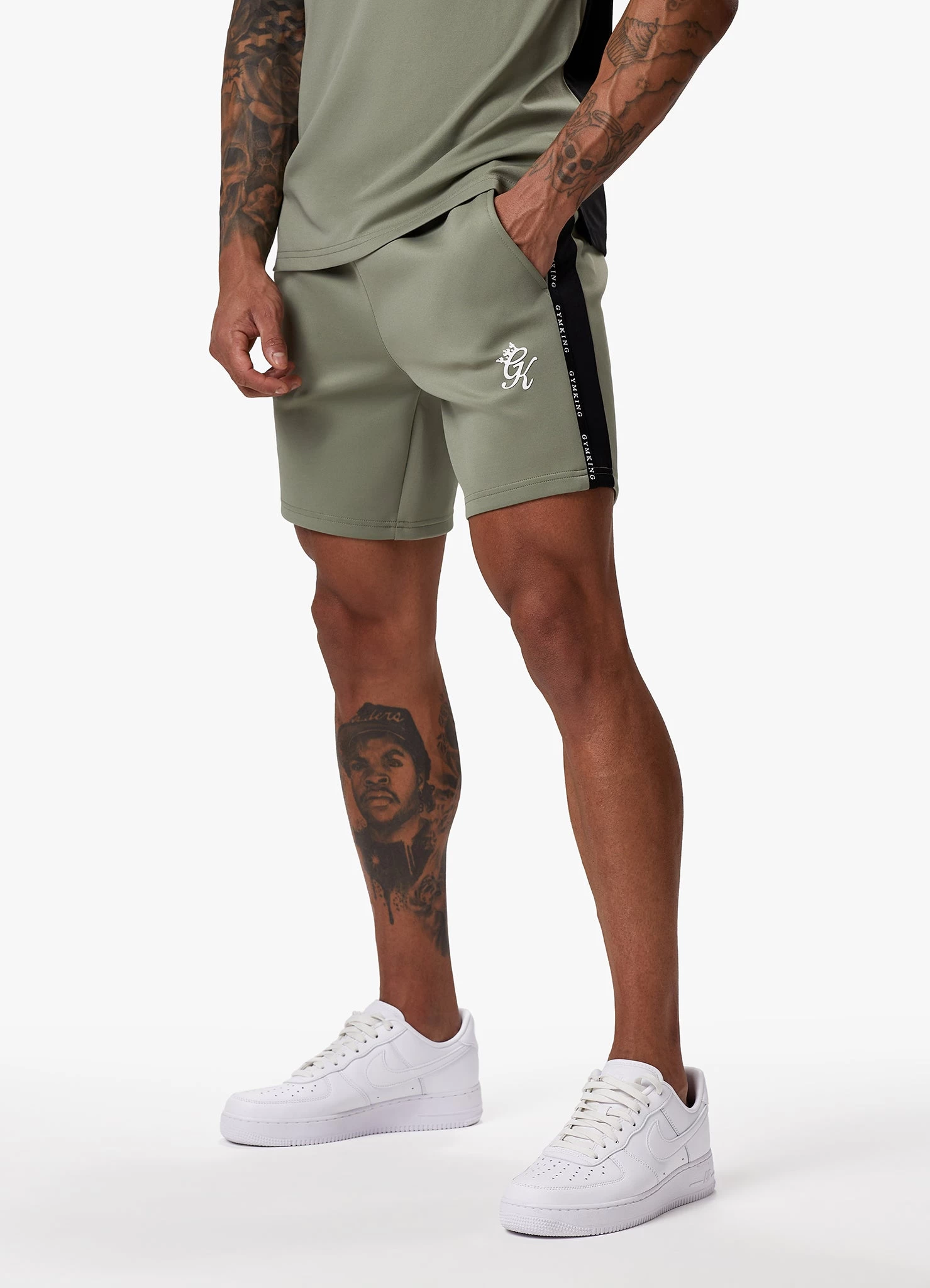 Gym King Taped Core Plus Short - Soft Khaki 7 Gym King Taped Core Plus Short - Soft Khaki - Image 5
