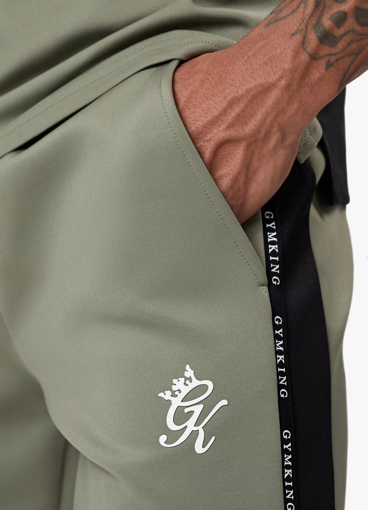 Gym King Taped Core Plus Short - Soft Khaki 11 Gym King Taped Core Plus Short - Soft Khaki - Image 9