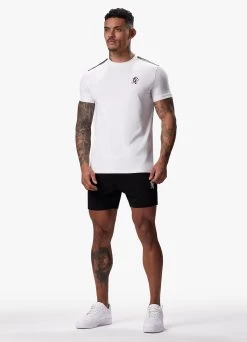 Gym King Taped Jersey Tee - White -Fit Wear Shop TAPEDJERSEYTEE WHITESST A2CIC184