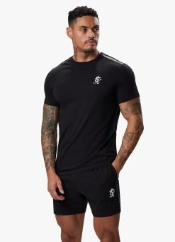 Gym King Taped Jersey Tee - Black -Fit Wear Shop TAPEDJERSEYTEE SHORT BLACKSST A2CIASHR A2CIG 260