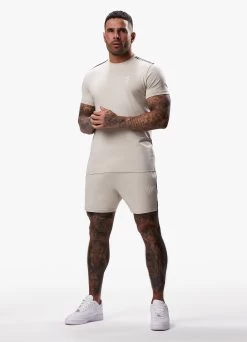 Gym King Taped Jersey Tee - Light Stone 20 Gym King Taped Jersey Tee - Light Stone -Fit Wear Shop TAPEDJERSEYTEE SHORT LIGHTSTONESST A2CIFSHR A2CIK213