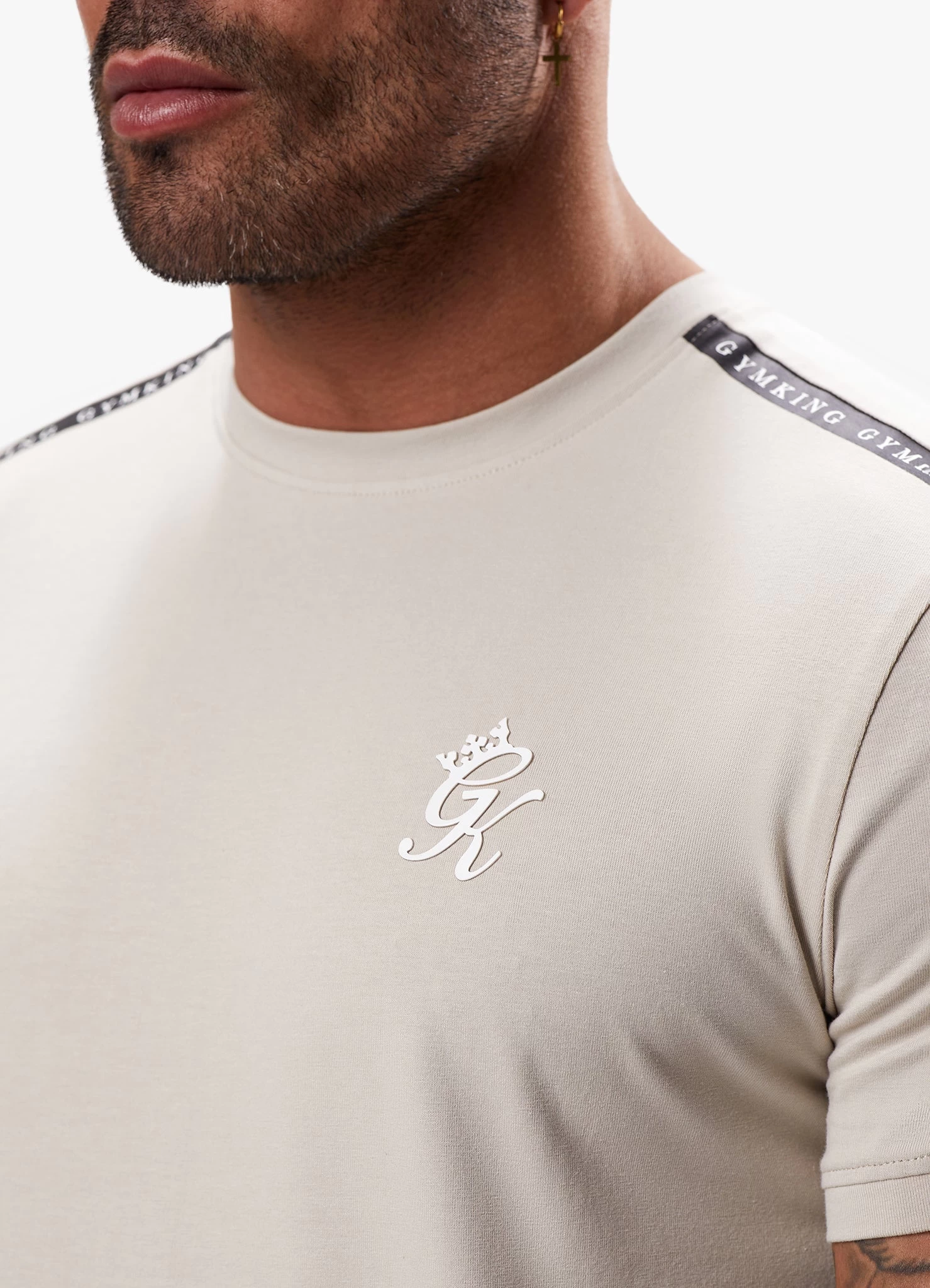 Gym King Taped Jersey Tee - Light Stone 11 Gym King Taped Jersey Tee - Light Stone - Image 9