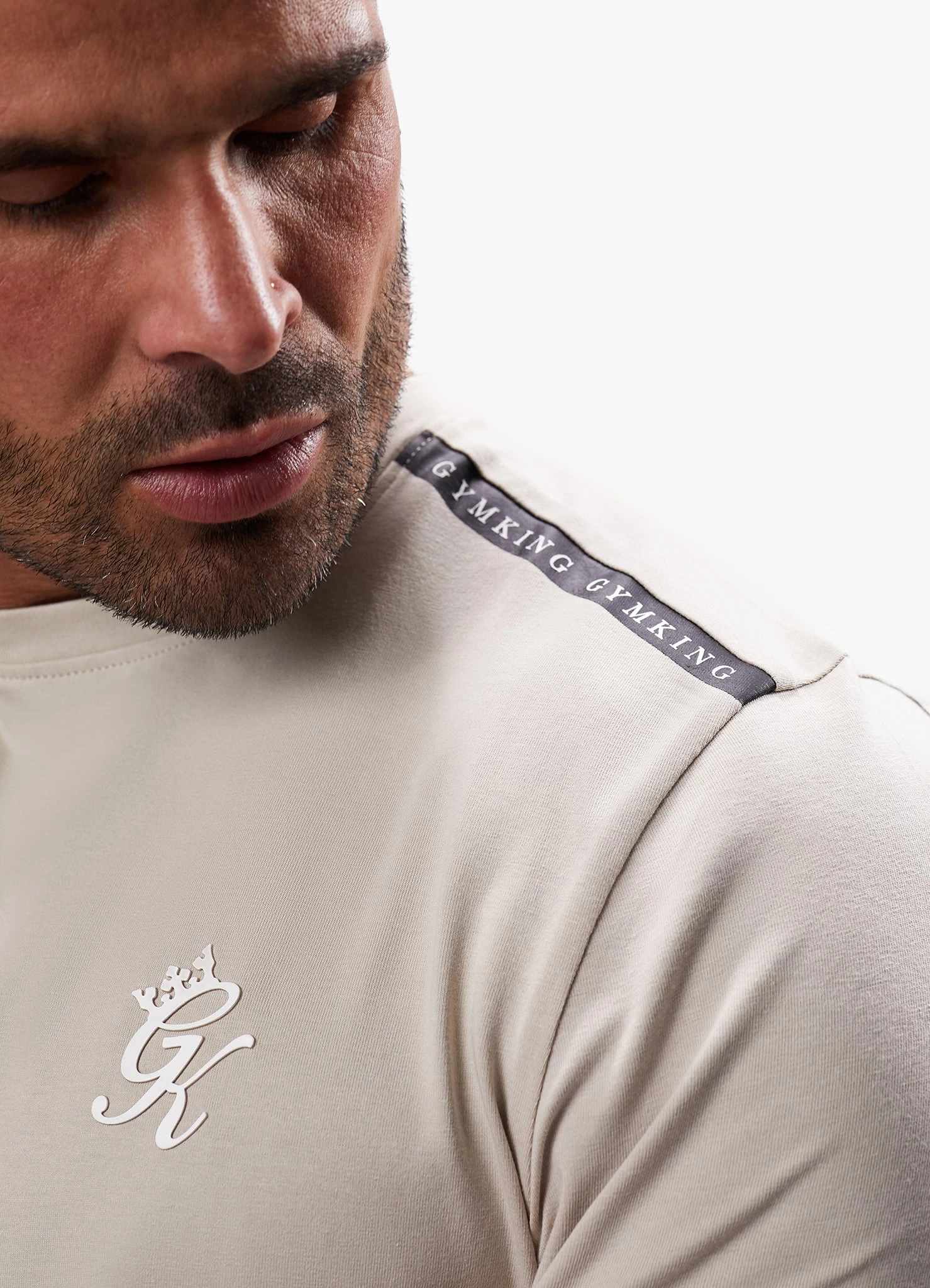 Gym King Taped Jersey Tee - Light Stone 12 Gym King Taped Jersey Tee - Light Stone - Image 10