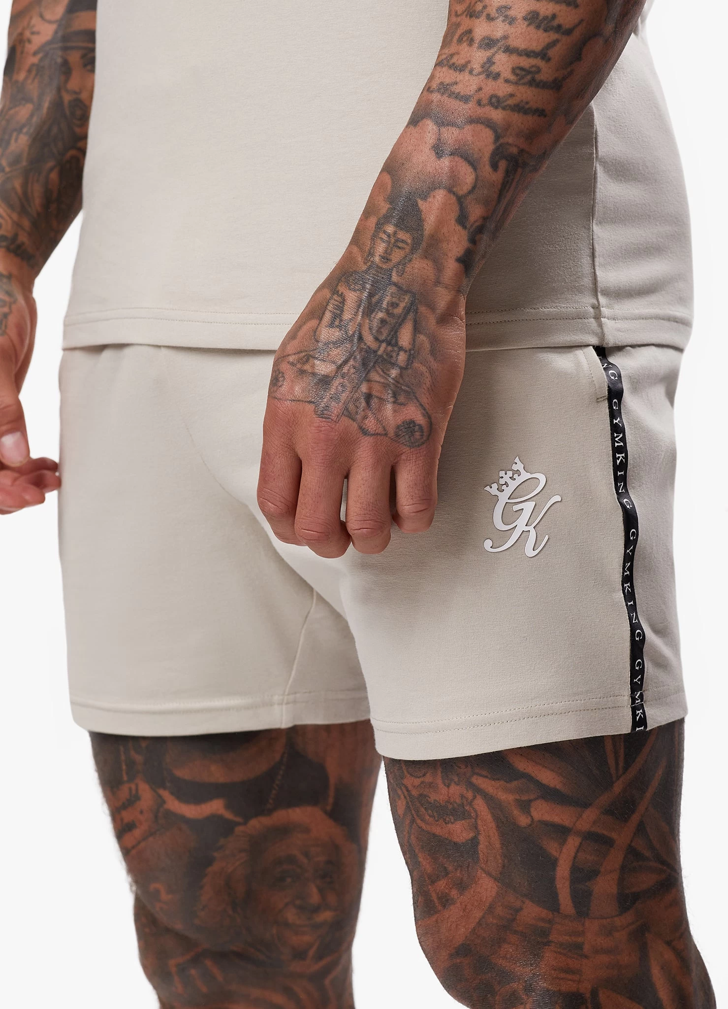 Gym King Taped Jersey Short - Light Stone 13 Gym King Taped Jersey Short - Light Stone - Image 11