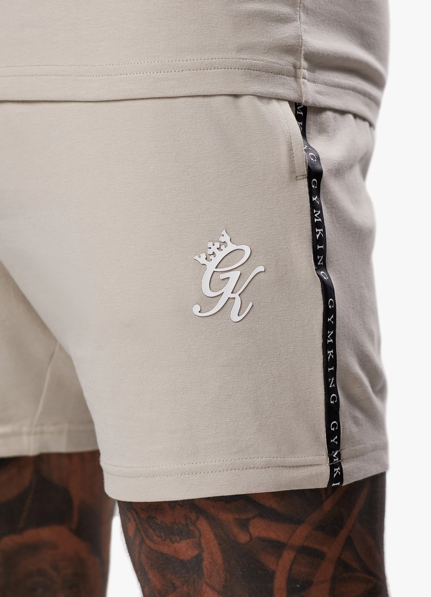 Gym King Taped Jersey Short - Light Stone 9 Gym King Taped Jersey Short - Light Stone - Image 7