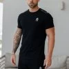 Gym King Taped Jersey Tee - Black -Fit Wear Shop TAPEJERSEYBLK