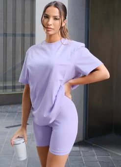 Gym King Established Boyfriend Tee - Lilac 13 Gym King Established Boyfriend Tee - Lilac -Fit Wear Shop TEE LILAC