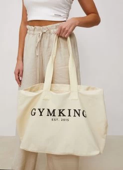 Accessories Gym King Established Tote Bag - Natural -Fit Wear Shop TOTEBAG 01