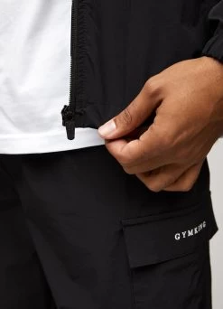 Gym King Utility Woven Bomber - Black -Fit Wear Shop UTILITYWOVENBOMBER JOGGER BLACKTSB A27NXTST A27NS 333
