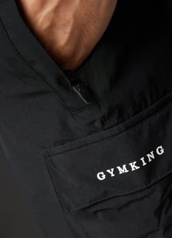 Gym King Utility Woven Cargo Short - Black -Fit Wear Shop UTILITYWOVENBOMBER SHORT BLACKTST A27NSSHR A28YA 438
