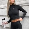 Gym King 1/4 Zip Funnel - Black/Rose Gold 2 Gym King 1/4 Zip Funnel - Black/Rose Gold -Fit Wear Shop black funnel