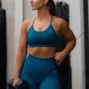 Gym King Sculpt Seamless Bra - Marine Teal 1 Gym King Sculpt Seamless Bra - Marine Teal -Fit Wear Shop bluetop