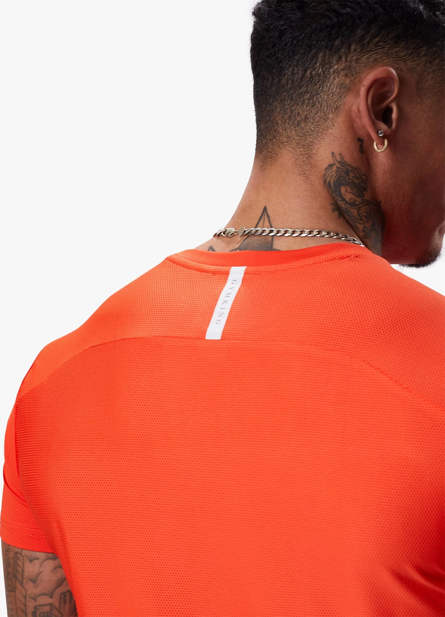 Gym King Flex Tee - Chilli Red/White 7 Gym King Flex Tee - Chilli Red/White - Image 5