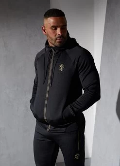 Gym King Full Zip Poly Hood - Black/Gold -Fit Wear Shop classicsq3234240copy