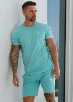 Gym King Core Plus Poly Tee - Aqua Blue