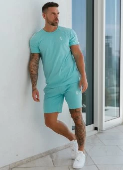 Gym King Core Plus Poly Tee - Aqua Blue -Fit Wear Shop cppaqua2