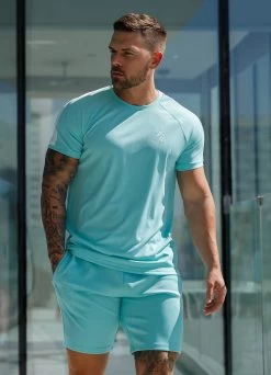 Gym King Core Plus Poly Tee - Aqua Blue -Fit Wear Shop cppaquatee
