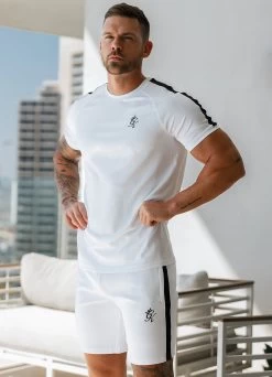 Gym King Core Plus Poly Tee - White -Fit Wear Shop cpw5