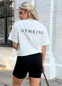 Gym King Established Boyfriend Tee - Cream -Fit Wear Shop est tee cream2