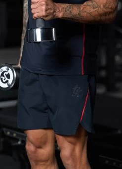 Gym King Flex Short 6" - Black/Red Alert