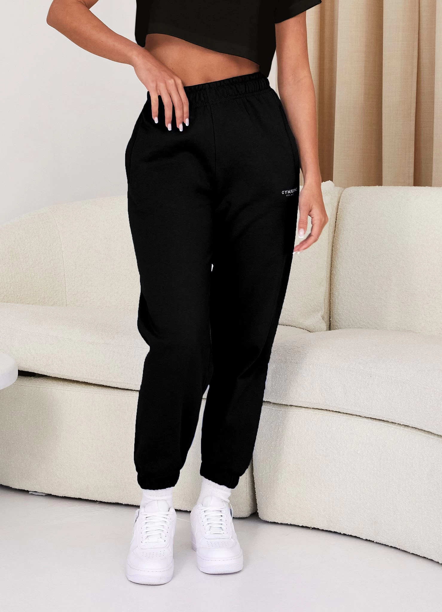 Gym King Established Relaxed Jogger - Black/White 3 Gym King Established Relaxed Jogger - Black/White