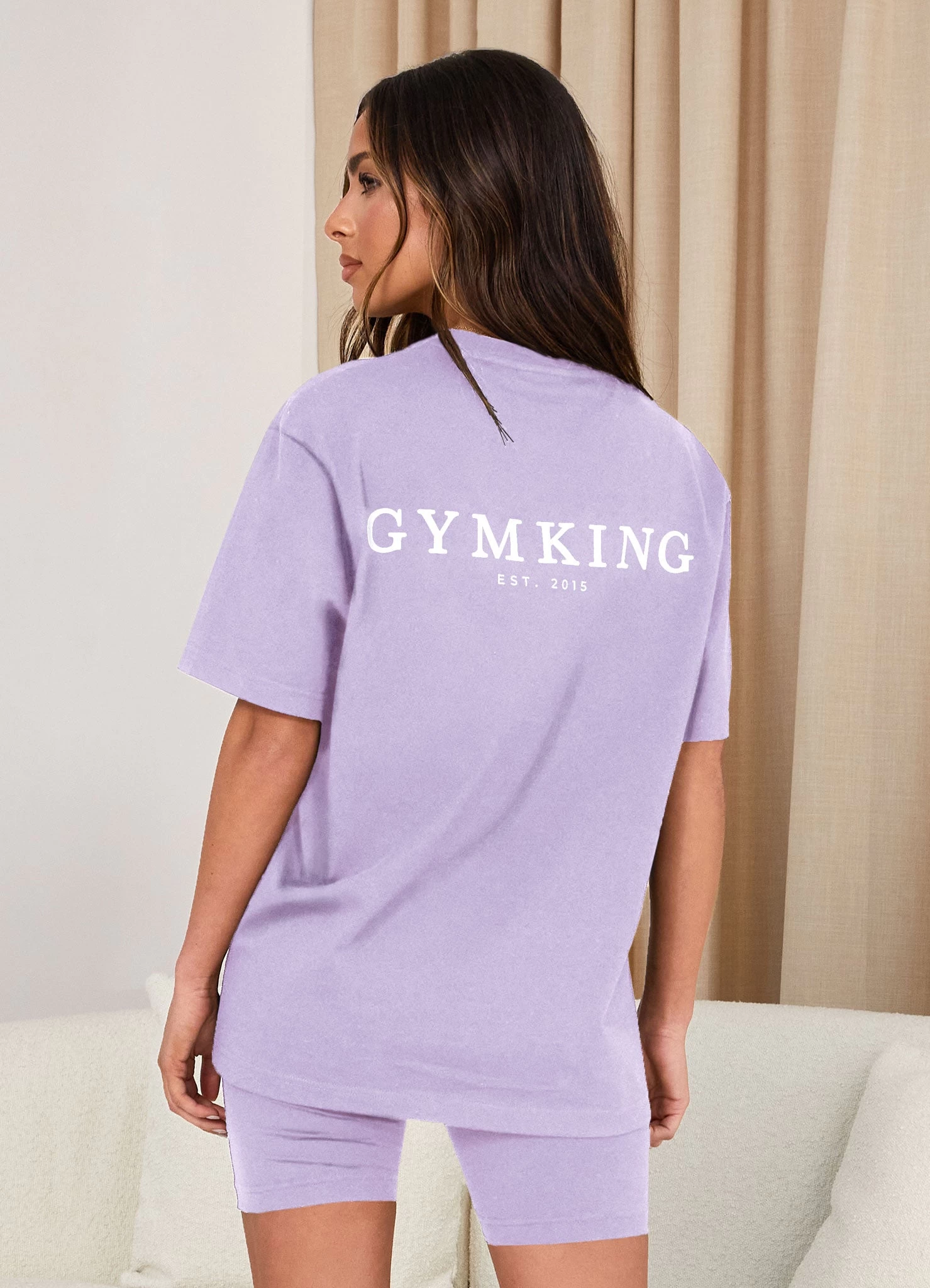 Gym King Established Boyfriend Tee - Lilac 5 Gym King Established Boyfriend Tee - Lilac - Image 4