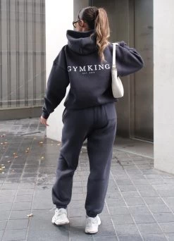 Gym King Established Relaxed Jogger - Dark Pewter/White -Fit Wear Shop pew esttt 3e170954 e66e 4a9d a5b3 f23cbdd30214