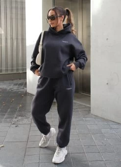 Gym King Established Relaxed Jogger - Dark Pewter/White -Fit Wear Shop pew hoodjog