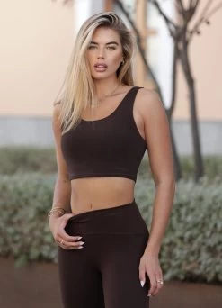 Gym King Peach Luxe Tank - Cocoa Luxe 21 Gym King Peach Luxe Tank - Cocoa Luxe -Fit Wear Shop plbrown