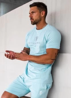 Gym King Pro Jersey Tee - Aqua Blue -Fit Wear Shop pro tee aqua2 20cd26fc bc6b 4938 95d4 a48cf174551c