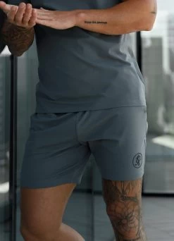 Gym King Pro Logo Short V2 - Fossil Grey