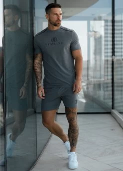 Gym King Pro Logo Tee V2 - Fossil Grey -Fit Wear Shop progreey