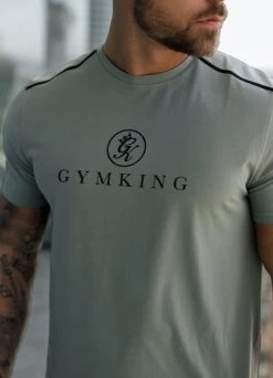 Gym King Pro Logo Tee V2 - Khaki -Fit Wear Shop prokhaki2