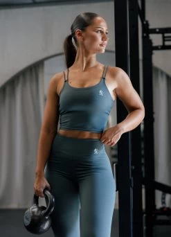 Gym King 365 Long Line Tank - Green Smoke -Fit Wear Shop tank 3b6fb93b 215b 4603 a857 d415091864ae