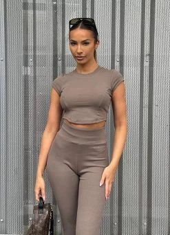 Gym King Refresh Contoured Rib Top - Deep Mink 17 Gym King Refresh Contoured Rib Top - Deep Mink -Fit Wear Shop topmel