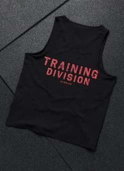 Gym King Training Division Vest - Black/Red -Fit Wear Shop training div1
