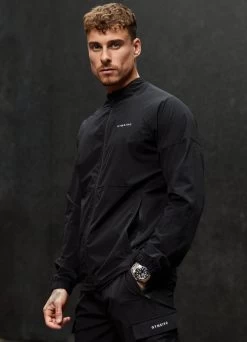 Gym King Utility Woven Bomber - Black -Fit Wear Shop utility woven blk bomber web