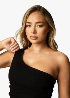 Gym King Asymmetric Crop - Black 27 Gym King Asymmetric Crop - Black -Fit Wear Shop x